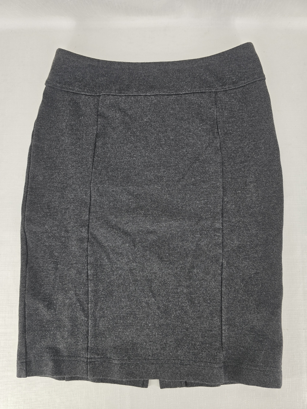 Betabrand Charcoal Gray Stretch Pencil Skirt
